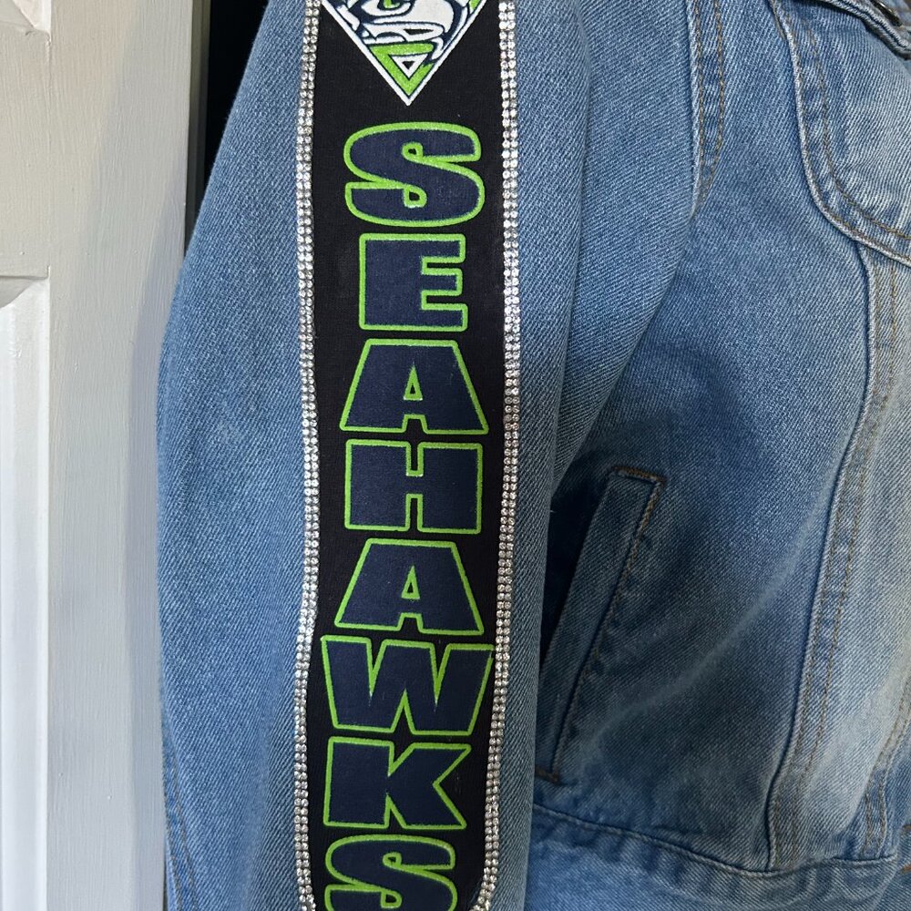 Upscaled32 - Seattle Seahawks Denim Jacket - Picture 3 of 8